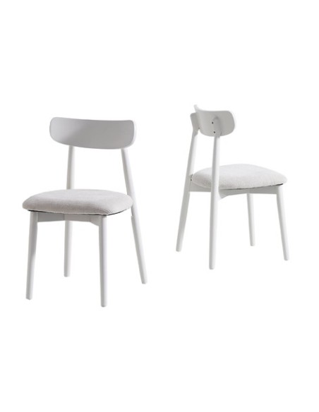 SILLA COMEDOR SHIA BEIGE / BLANCO