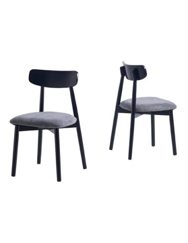 SILLA COMEDOR SHIA GRIS / NEGRO