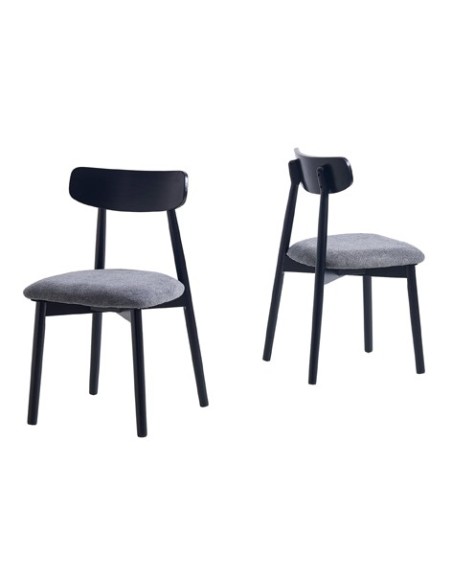 SILLA COMEDOR SHIA GRIS / NEGRO