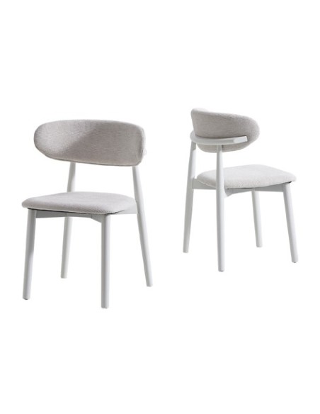 SILLA COMEDOR VERA BEIGE BLANCO