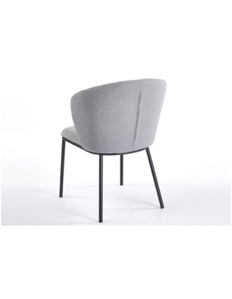 SILLA COMEDOR MARGOT TEJIDO GRIS / NEGRO