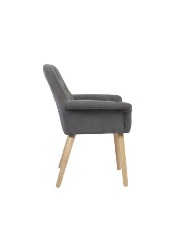 SILLA COMEDOR NATURE MICROFIBRA GRIS