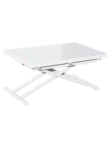 MESA CENTRO ELEVABLE Y EXTENSIBLE UP - DOWN BLANCO 100 x 50 CM