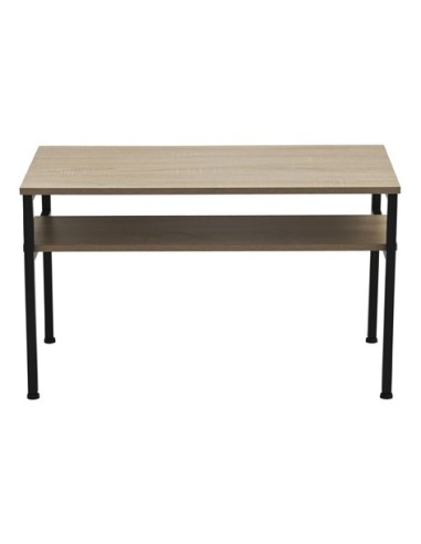 MESA CENTRO DECK 80 x 40 CM OAK / NEGRO