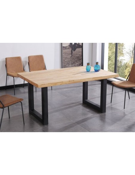 MESA COMEDOR FIJA LOFT 160 x 100 CM  ROBLE NORDISH / NEGRO