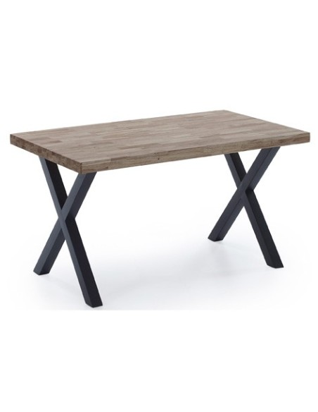 MESA COMEDOR FIJA X-LOFT 140 x 80 CM  ROBLE AMERICAN / NEGRO