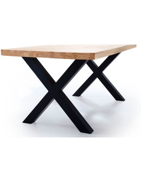 MESA COMEDOR FIJA X-LOFT 160 x 90 CM  ROBLE / NEGRO