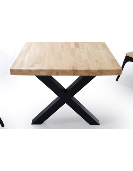 MESA COMEDOR FIJA X-LOFT 160 x 90 CM  ROBLE / NEGRO