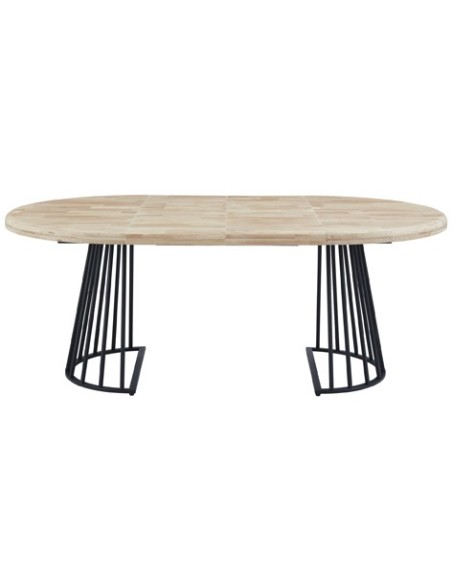 MESA COMEDOR REDONDA EXTENSIBLE 120 - 160 - 200 CM BRAD NORDISH / NEGRO