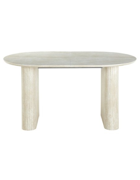 MESA COMEDOR OVAL EXTENSIBLE 150 - 190 - 230 CM PIETRA TRAVERTINO