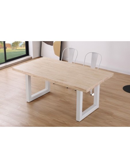 MESA COMEDOR FIJA LOFT 180 x 100 CM ROBLE NORDISH / BLANCO
