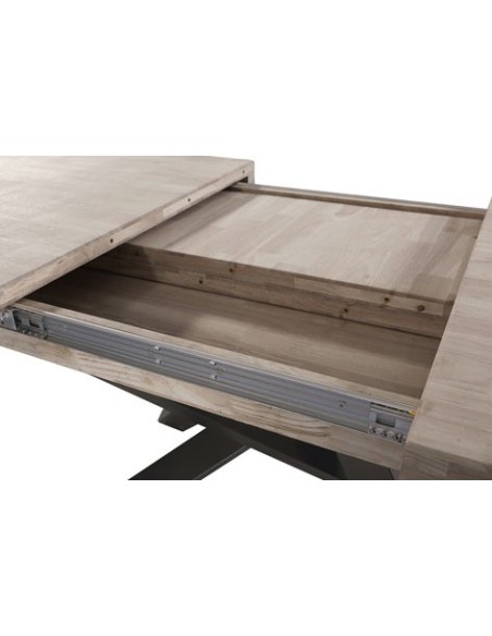 MESA COMEDOR EXTENSIBLE XENA 140 - 180 - 220 x 90 CM  ROBLE HONEY / NEGRO