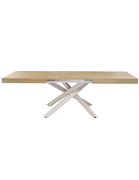 MESA COMEDOR EXTENSIBLE LEONARDO 160 - 240 X 90 CM OAK / BLANCO