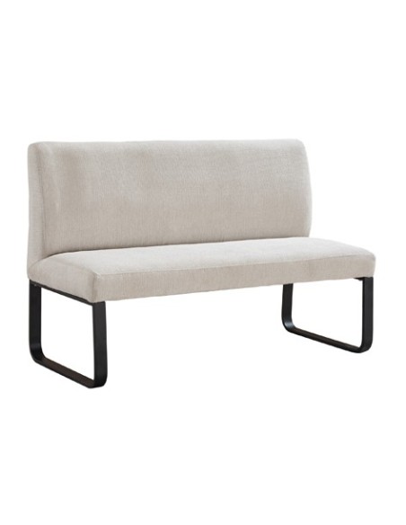 BANCO TAPIZADO CON RESPALDO SHARE TEJIDO BEIGE