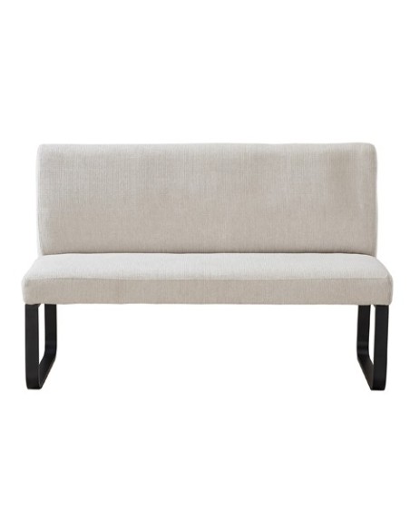 BANCO TAPIZADO CON RESPALDO SHARE TEJIDO BEIGE