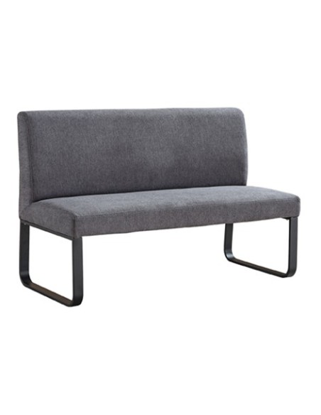 BANCO TAPIZADO CON RESPALDO SHARE TEJIDO GRIS