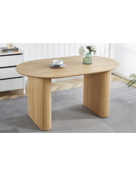 MESA COMEDOR OVAL EXTENSIBLE 150 - 190 - 230 CM PIETRA OAK