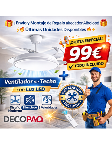 Ventilador Retractil Motor DC con...