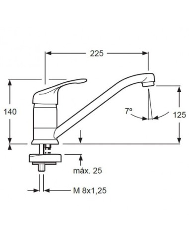 Grifo Monomando para Fregadero -...