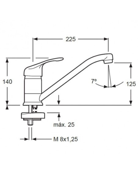 Grifo Monomando para Fregadero - Serie Niagara