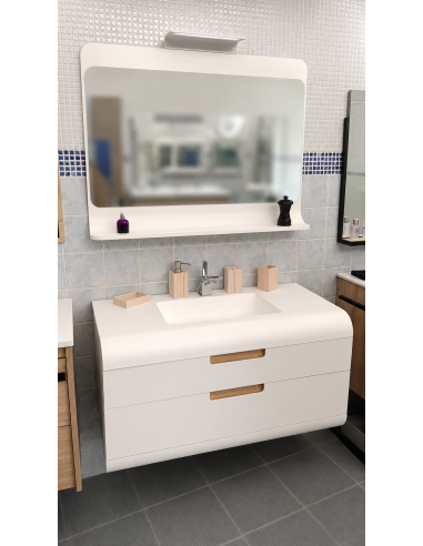 Conjunto de baño suspendido blanco...