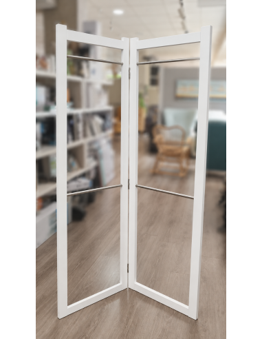Perchero plegable doble blanco con...