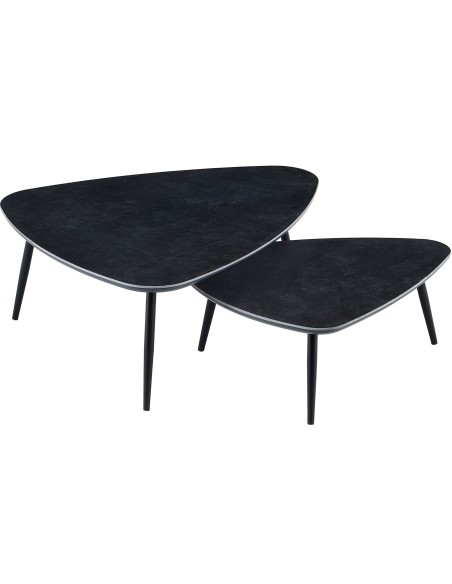 MESA CENTRO NIDO VULCANO CERAMIC NEGRO / NEGRO.