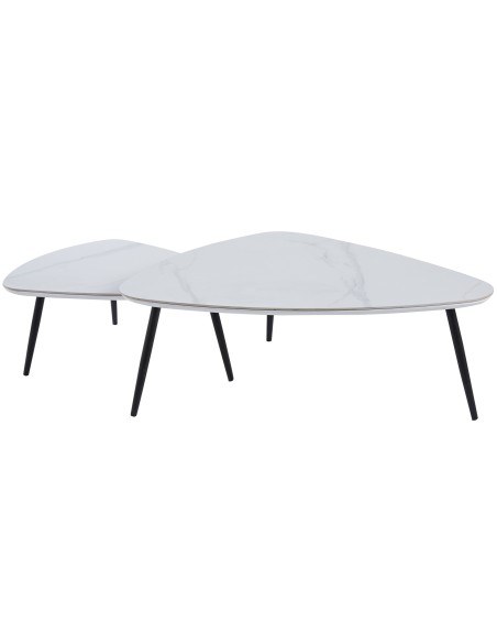 MESA CENTRO NIDO IBIZA CERAMIC BLANCO / NEGRO.