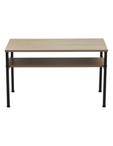 MESA CENTRO DECK 80 x 40 CM OAK / NEGRO
