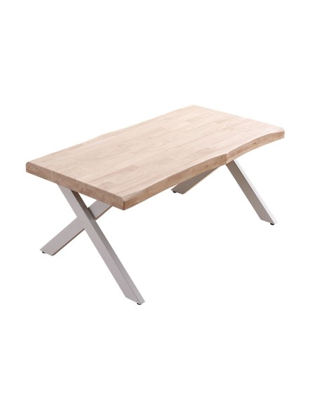 MESA CENTRO ELEVABLE XENA 120 X 66 CM TAPA CON FORMA ROBLE NORDISH  / BLANCO.