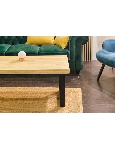 MESA CENTRO ELEVABLE LOFT 120 x 60 CM ROBLE NORDISH/ NEGRO.