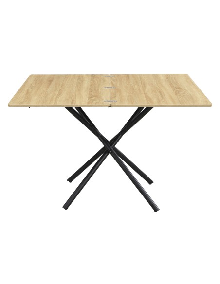 MESA CENTRO ELEVABLE Y EXTENSIBLE KATY 100 x 57 - 114 CM OAK / NEGRO