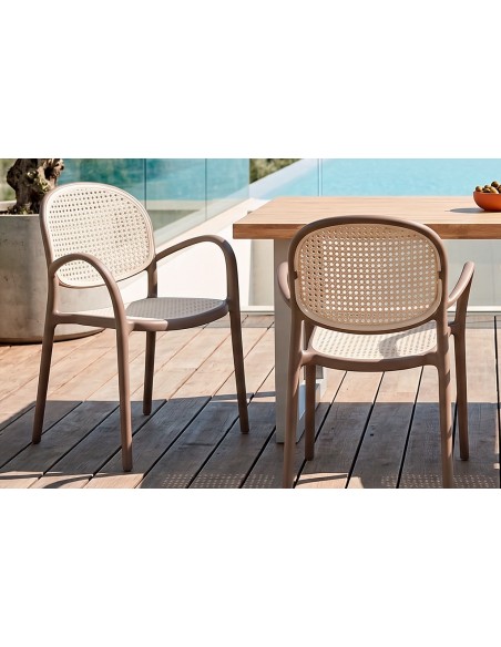 SILLON EXTERIOR  MASIA POLIPROPILENO TOPO / RATTAN.
