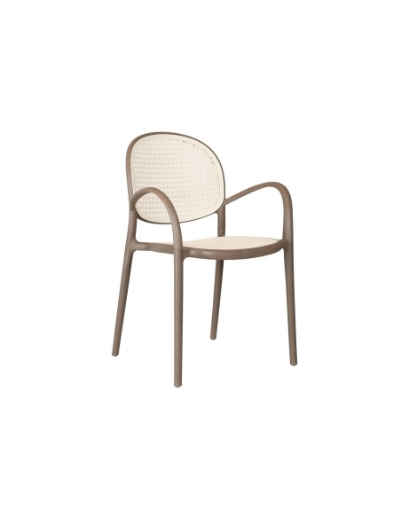 SILLON EXTERIOR  MASIA POLIPROPILENO TOPO / RATTAN.