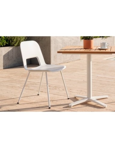 SILLA DE EXTERIOR ZIP BLANCO
