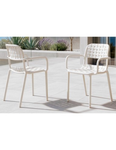 SILLON DE EXTERIOR BORA BLANCO CREMA