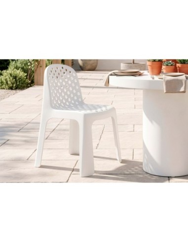 SILLA DE EXTERIOR BARK BLANCO