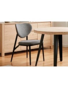 SILLA COMEDOR MOON TEJIDO GRIS