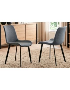 SILLA COMEDOR LIS CUIR GRIS