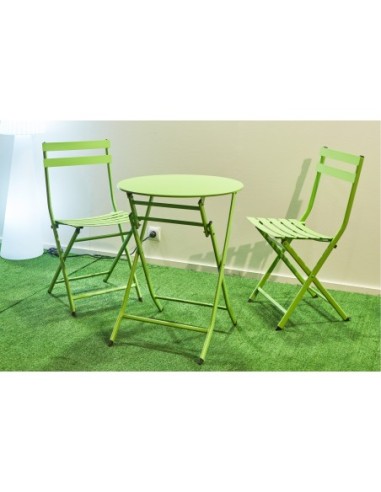 SET CAFE TERRAZA COLOR PISTACHO.