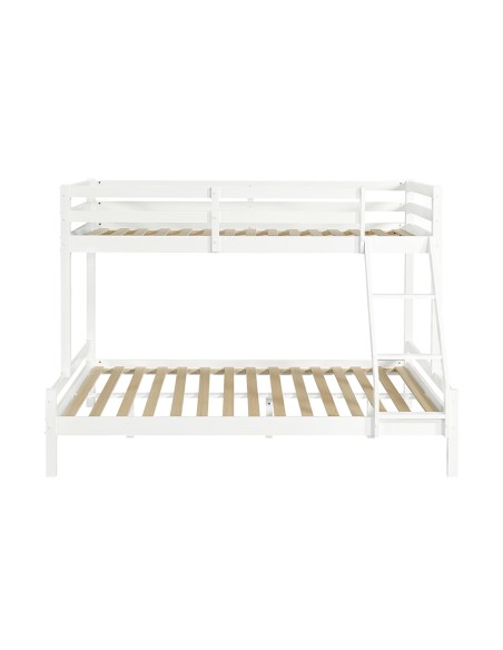 Litera de Madera Airotciv Blanca con Cama Inferior de 135 cm