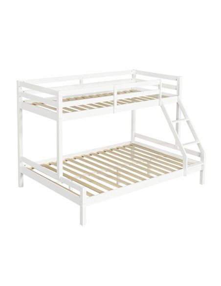 Litera de Madera Airotciv Blanca con Cama Inferior de 135 cm