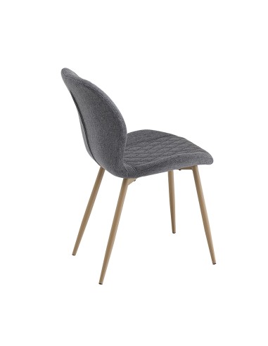 SILLA TAPIZADA AMLES GRIS CON PATAS...