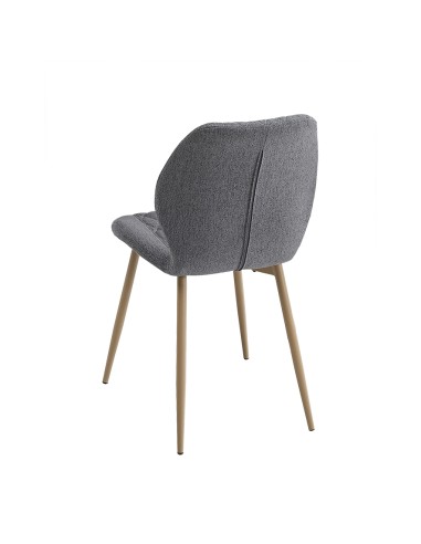 SILLA TAPIZADA AMLES GRIS CON PATAS...