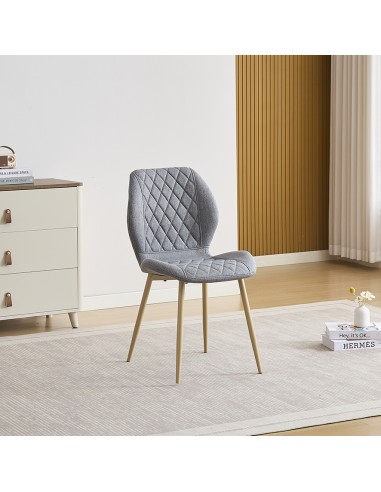 SILLA TAPIZADA AMLES GRIS CON PATAS...