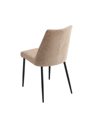 SILLA TAPIZADA MORGAN BEIGE CON PATAS...