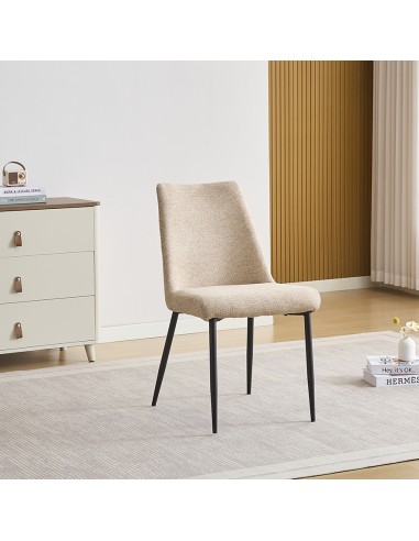 SILLA TAPIZADA MORGAN BEIGE CON PATAS...