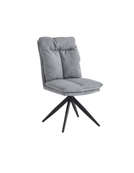 SILLA TAPIZADA SHELTON CON PATAS NEGRAS
