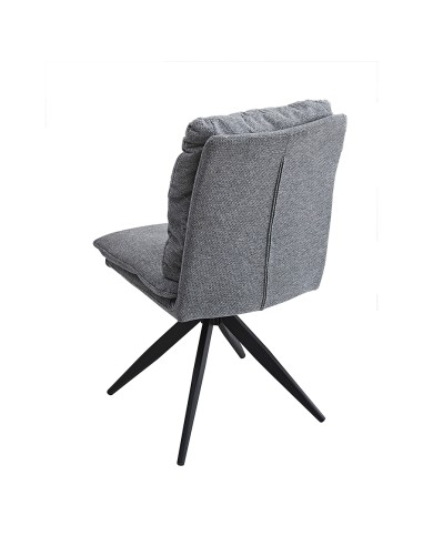 SILLA TAPIZADA SHELTON CON PATAS NEGRAS