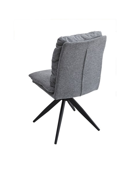 SILLA TAPIZADA SHELTON CON PATAS NEGRAS